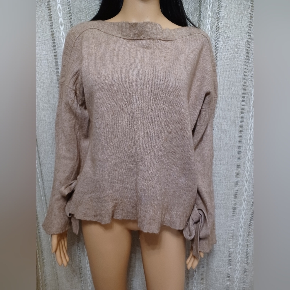 Lucky Brand Brown Tan Wool Sweater Size Large